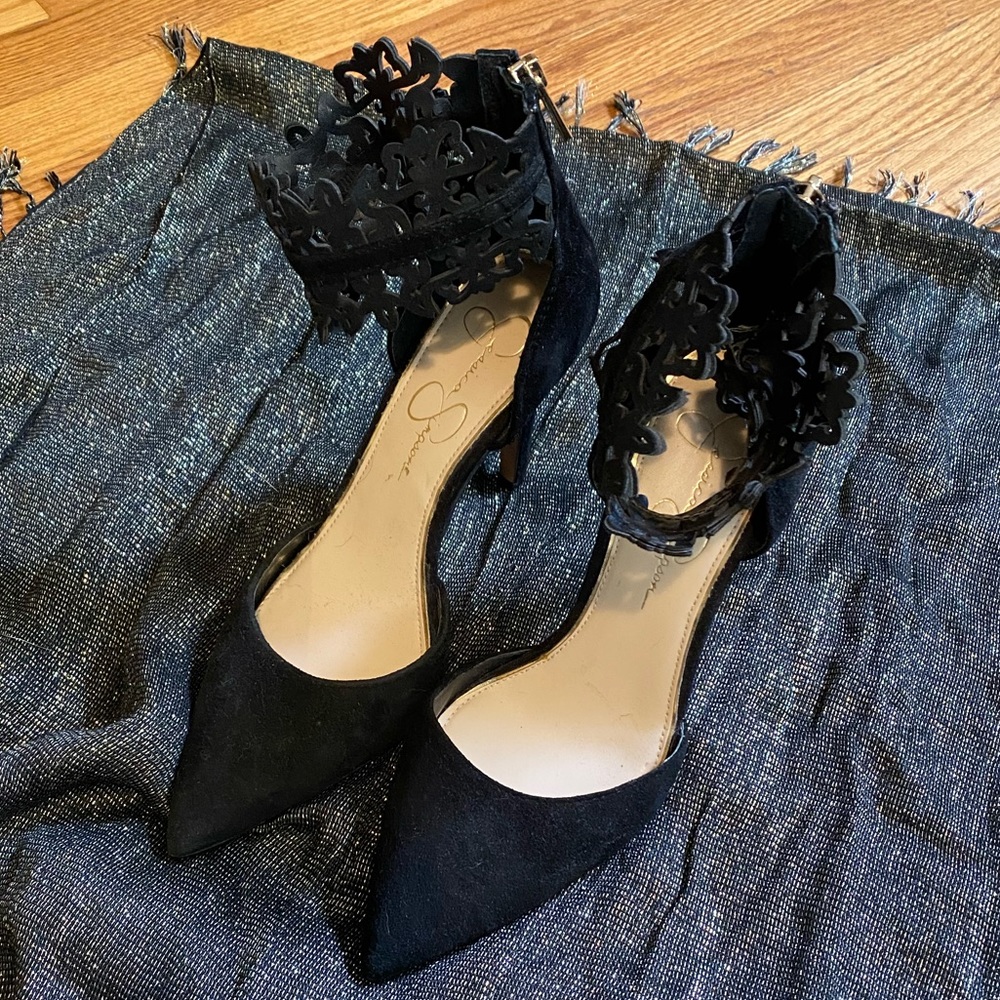 Jessica Simpson ankle strap heels
